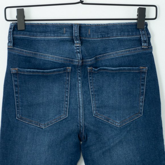 Free People Womens Great Heights Fray Distressed Skinny Jean Size 24 Blue - Picture 7 of 9